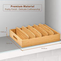 Bamboo Kitchen Organizer for Lid Storage - TopKeeper-L-State of Style