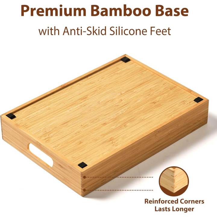 Bamboo Kitchen Organizer for Lid Storage - TopKeeper-L-State of Style