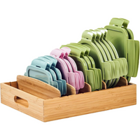 Bamboo Kitchen Organizer for Lid Storage - TopKeeper-L-State of Style