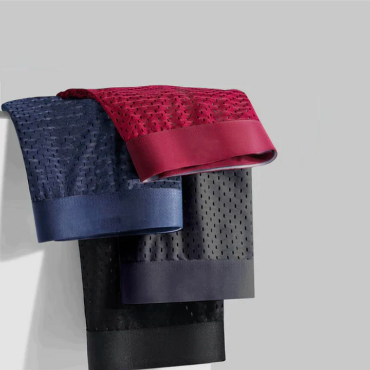 Bamboo Men's Boxers (Set of 10) - Daan-4x Black + 2x Blue + 2x Red + 2x Grey-S-State of Style