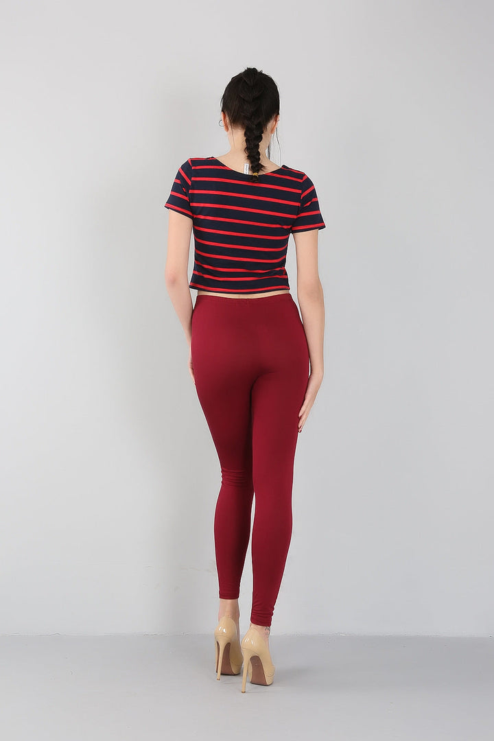 Bamboo Slim Fit Plus-Size Leggings-Navy Blue-2XL-State of Style