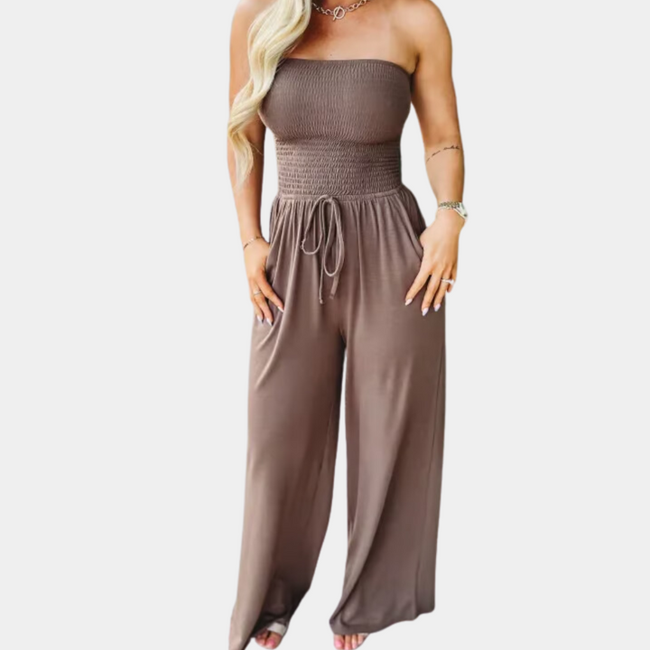 Bandeau Jumpsuit for Women - Livia-Brown-2XS-State of Style