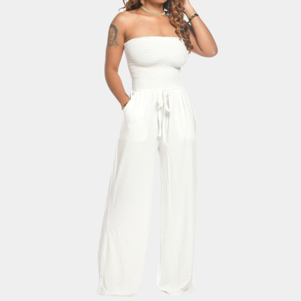 Bandeau Jumpsuit for Women - Livia-White-2XS-State of Style