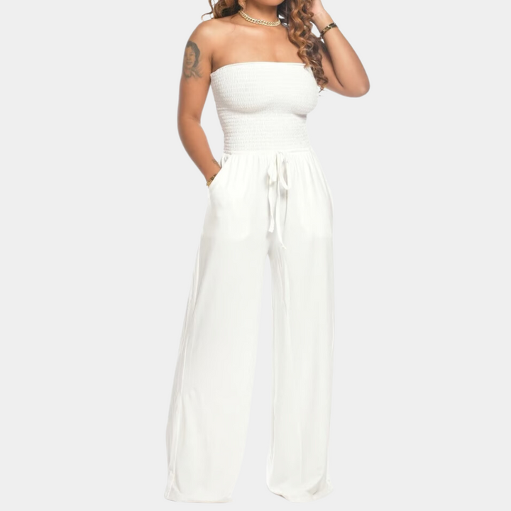 Bandeau Jumpsuit for Women - Livia-White-2XS-State of Style