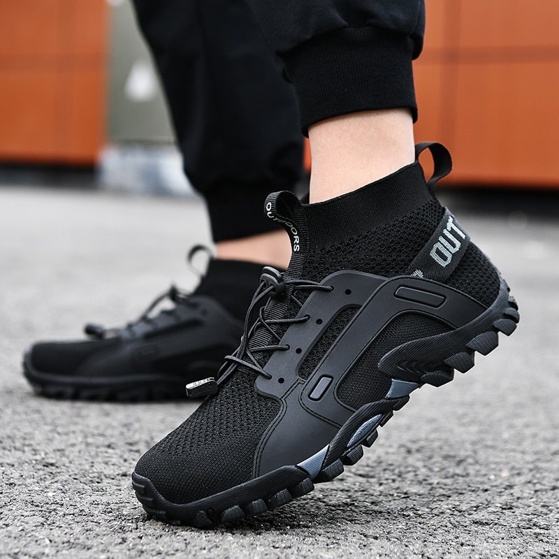 Barefoot sock shoes for men with non-slip sole – Maxim-Black-6-State of Style