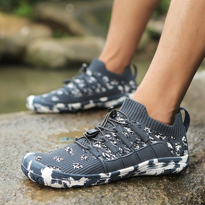 Barefoot sports shoes with non-slip sole - Auron-Dark grey-3-State of Style