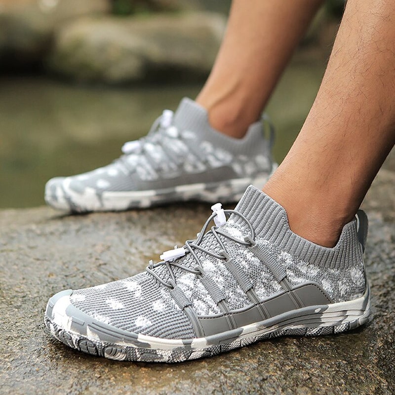 Barefoot sports shoes with non-slip sole - Auron-Gray-3-State of Style