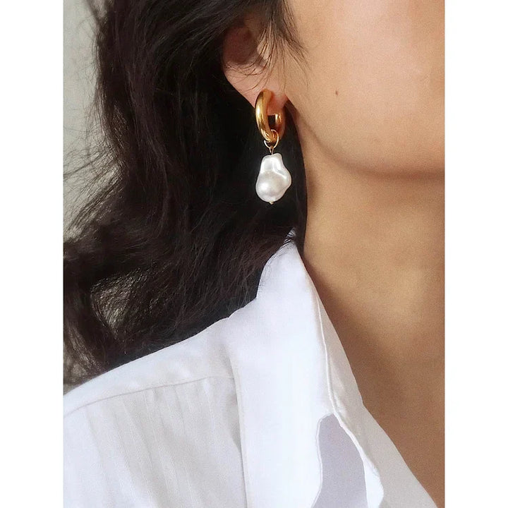 Baroque Pearl Earrings – Isadora-State of Style