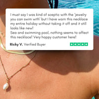 Baroque Pearl Pendant Necklace - Anisa-Gold-State of Style