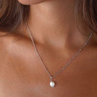 Baroque Pearl Pendant Necklace - Anisa-Silver-State of Style