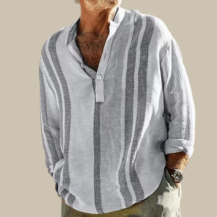 Bart Shirt | Striped and Stylish-White-S-State of Style