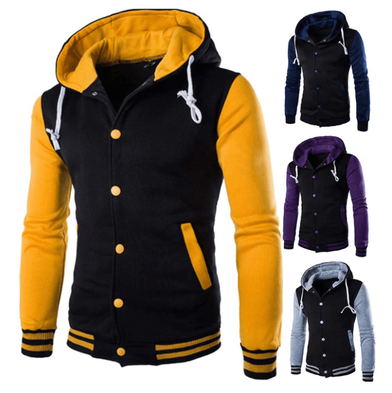Men's varsity-style baseball hoodie – Autumn edition Kevin