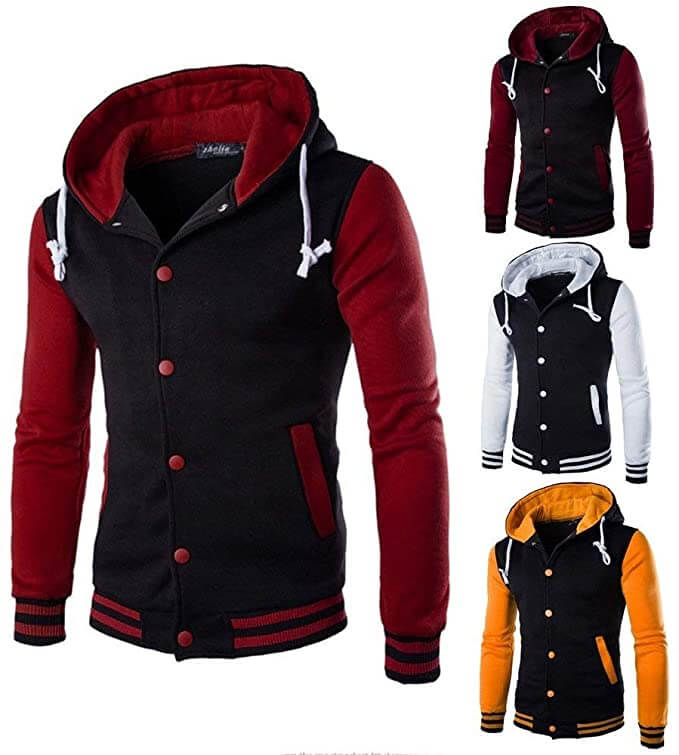 Men's varsity-style baseball hoodie – Autumn edition Kevin