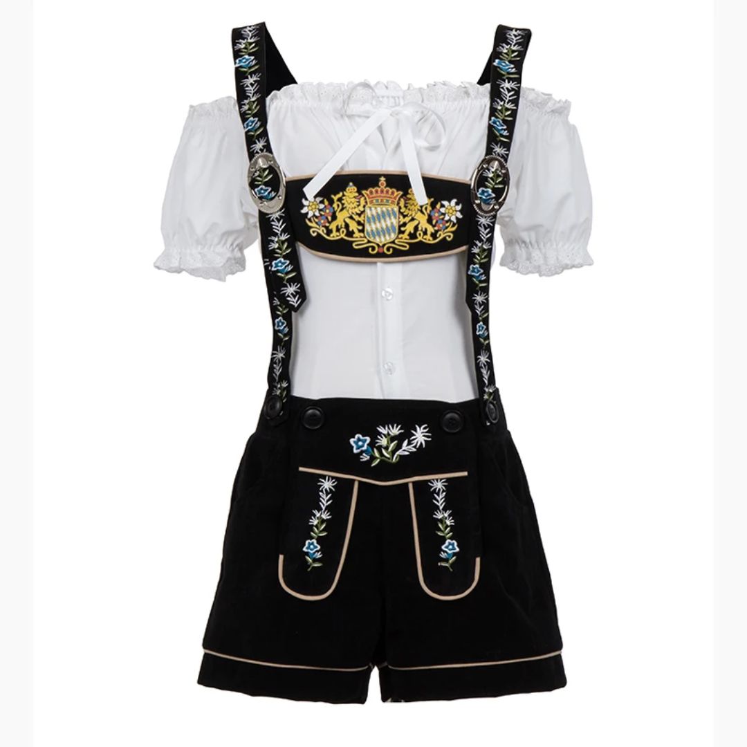 Bavarian Lederhosen Annelie – Embroidered Oktoberfest Costume-S-M-State of Style