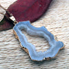 Natural Crystal Geode Pendant - Gaia