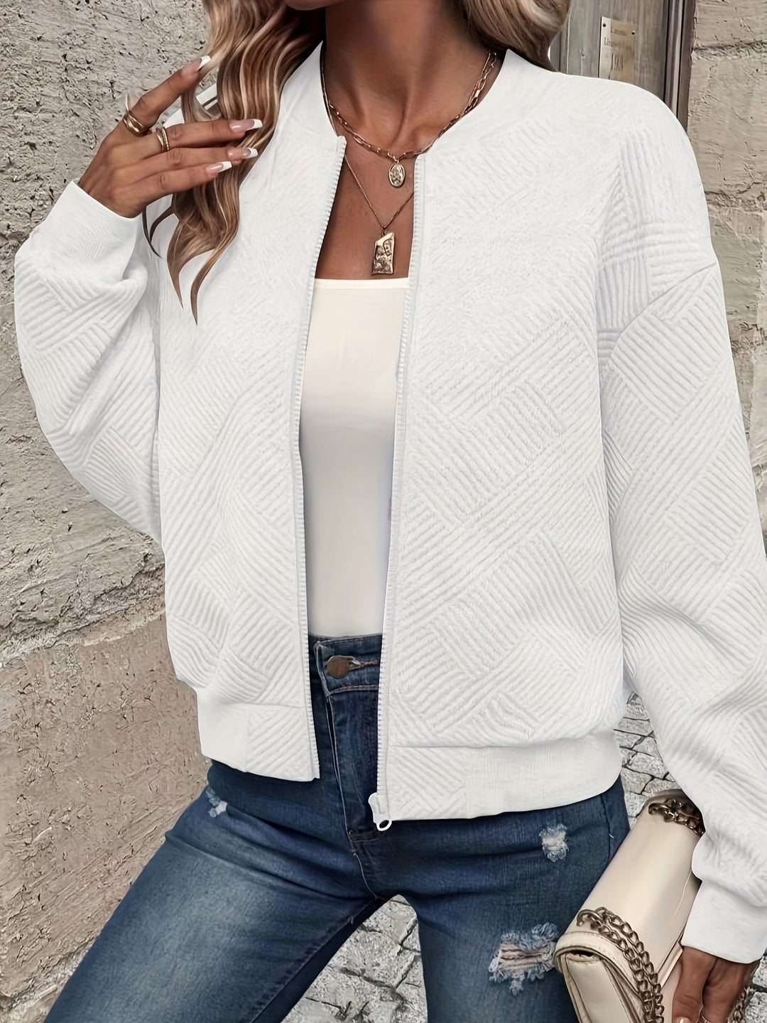 Stylish Women's Zip-Up Jacket – Rivka