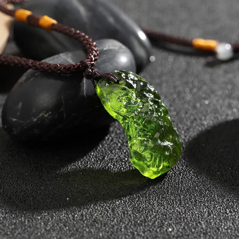 Purification Green Moldavite Necklace - Alina