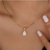 18K Natural Opal Drop Pendant Necklace - Eloise