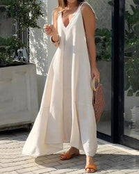 Beach dress with V-neckline and breezy fit – Krissy-S-State of Style