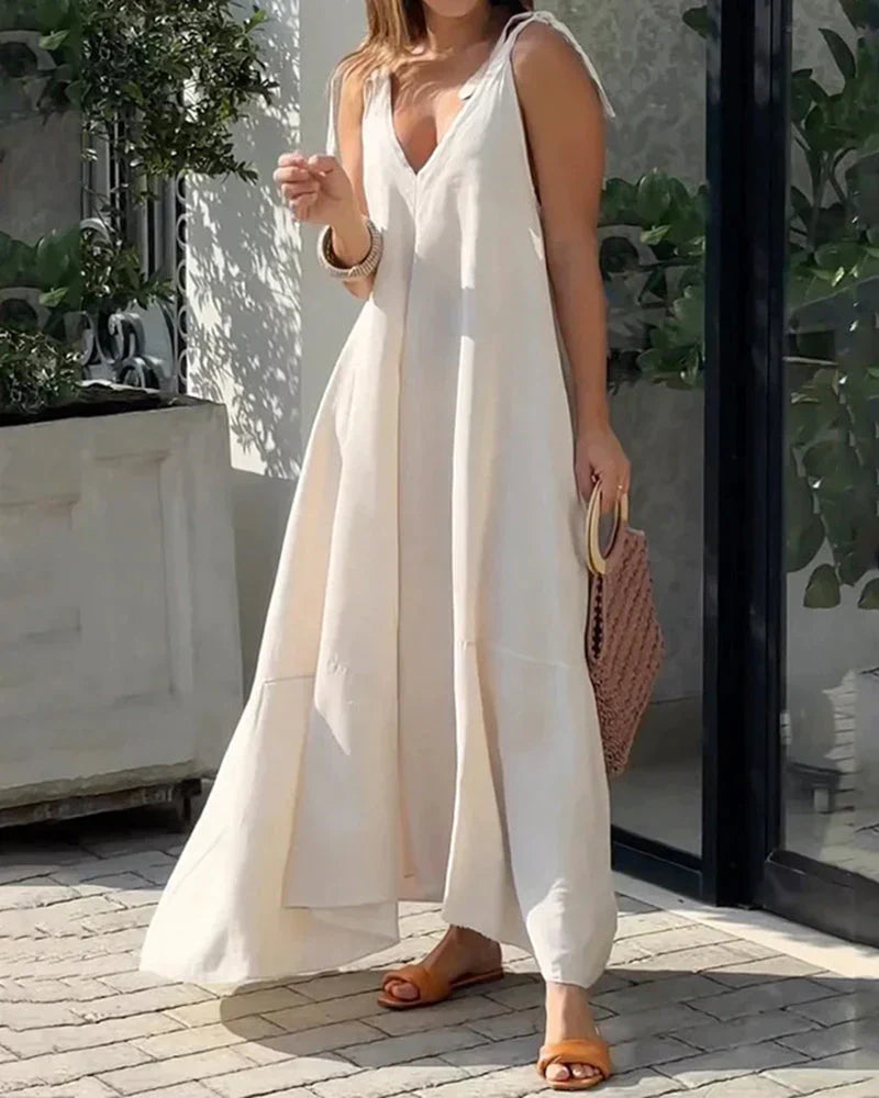 Beach dress with V-neckline and breezy fit – Krissy-S-State of Style