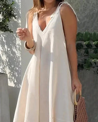 Beach dress with V-neckline and breezy fit – Krissy-S-State of Style