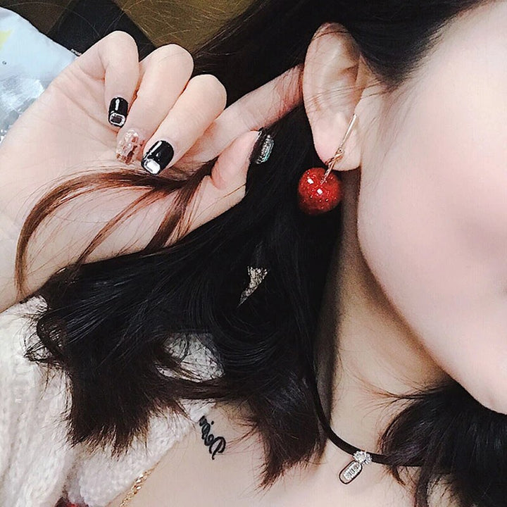 Beautiful Red Cherry Earrings-State of Style