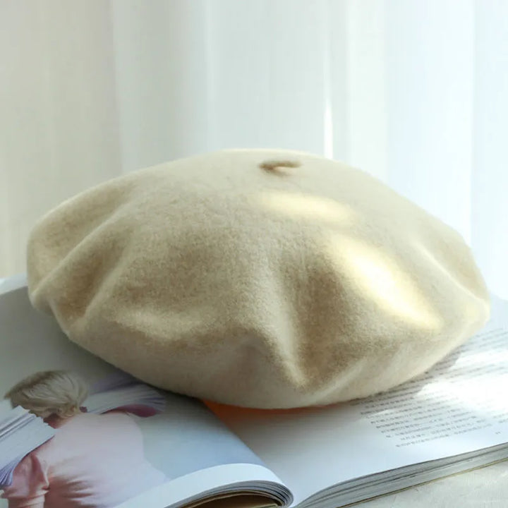 Becka Wool Beret | Stylish and Versatile-Beige-State of Style