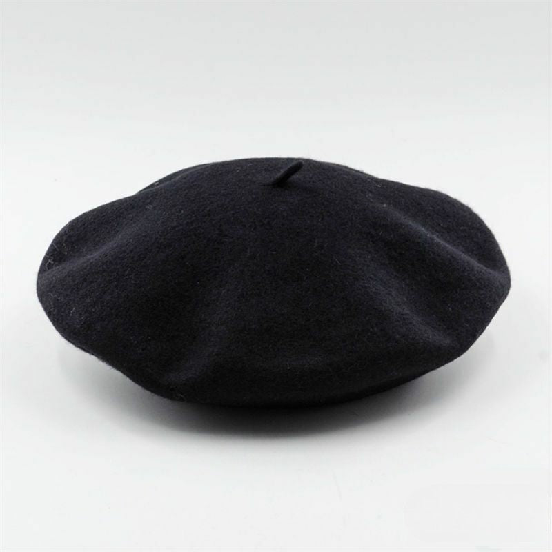 Becka Wool Beret | Stylish and Versatile-Black-State of Style