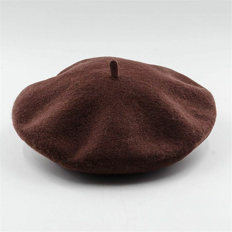 Becka Wool Beret | Stylish and Versatile-Coffee-State of Style