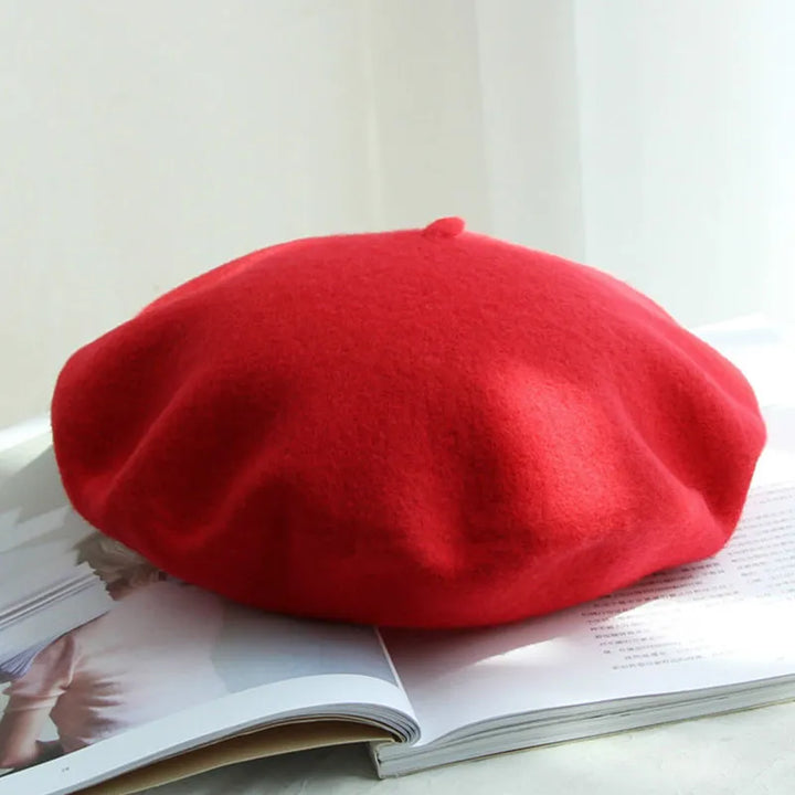 Becka Wool Beret | Stylish and Versatile-Red-State of Style