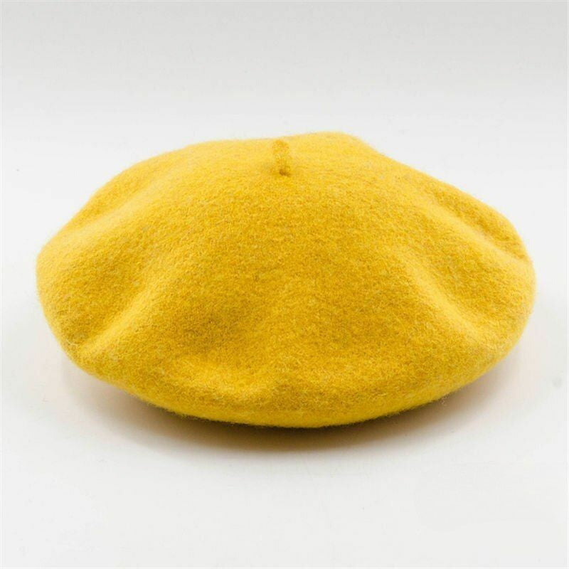 Becka Wool Beret | Stylish and Versatile-Yellow-State of Style
