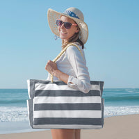 Waterproof Large Tote with Zipped Storage for Work & Play