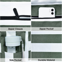 Waterproof Large Tote with Zipped Storage for Work & Play