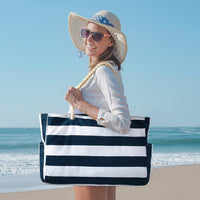 Waterproof Large Tote with Zipped Storage for Work & Play