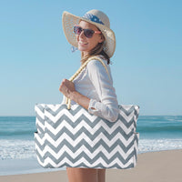 Waterproof Large Tote with Zipped Storage for Work & Play