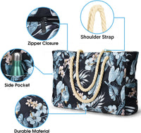 Waterproof Large Tote with Zipped Storage for Work & Play