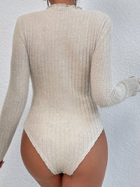 Beige Ribbed Body Suit for Women - Liora-XS-State of Style