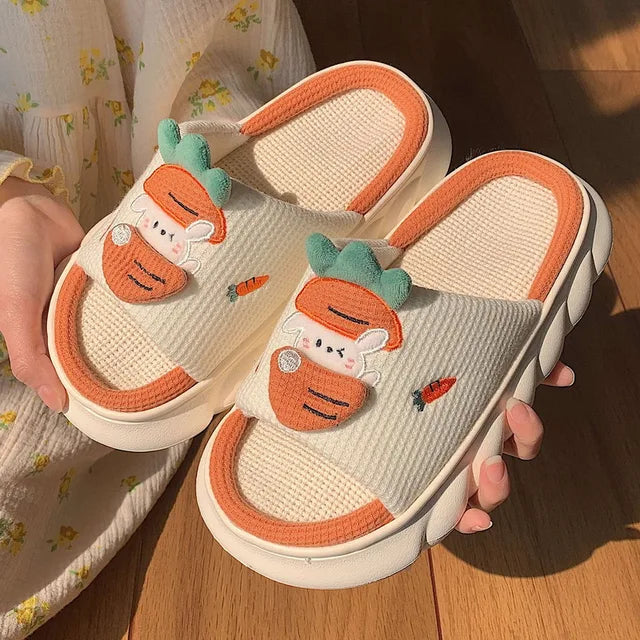 Bella - Orthopedische Koeienprint Pantoffels Wit-Wortel-36-37-State of Style