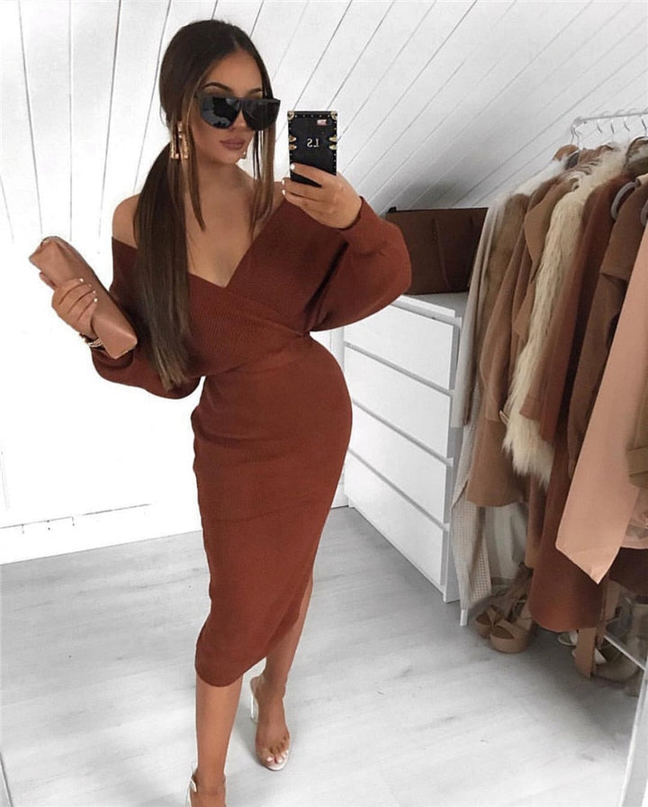 BellasDress Bodysuit Dress for Women | Stylish & Comfortable-Brick Red-S-State of Style