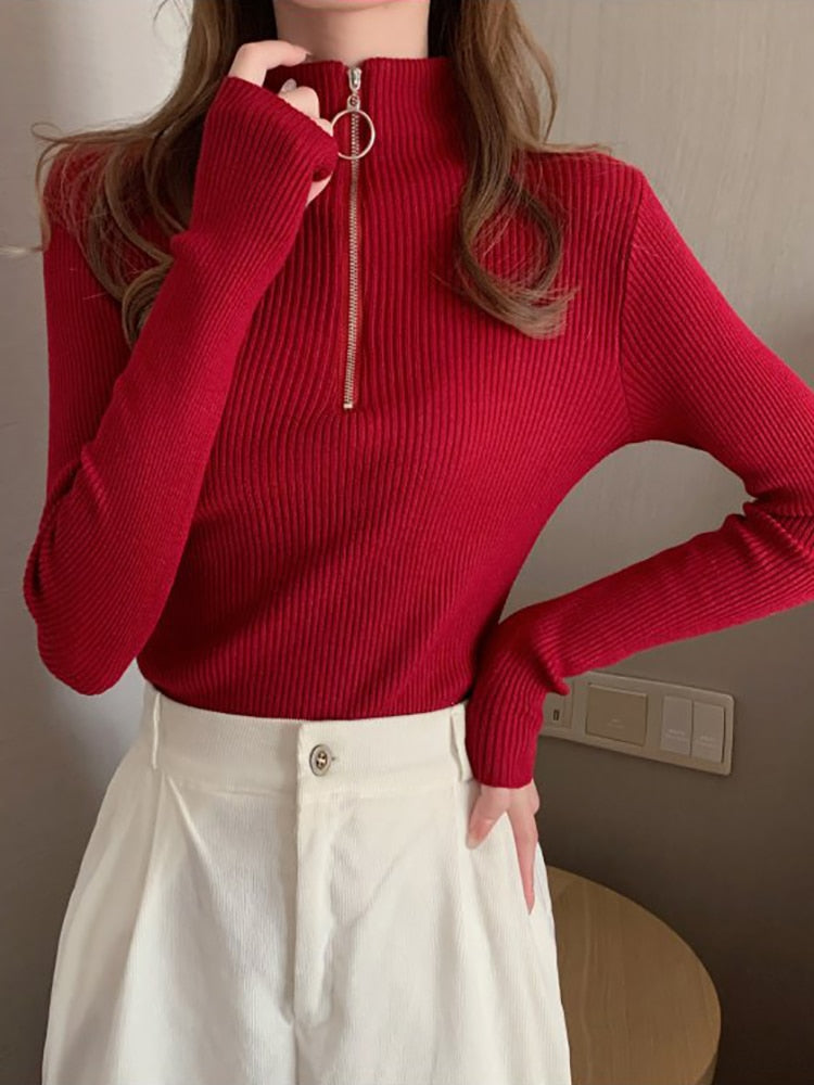 BellasShirt | Women's Turtleneck Sweater-Black-One Size-State of Style