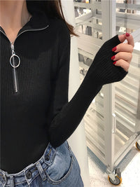 BellasShirt | Women's Turtleneck Sweater-Black-One Size-State of Style