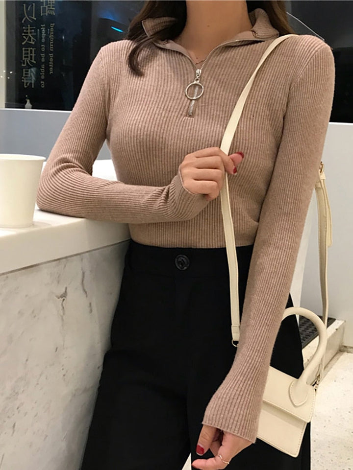 BellasShirt | Women's Turtleneck Sweater-Black-One Size-State of Style