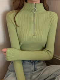 BellasShirt | Women's Turtleneck Sweater-Green-One Size-State of Style