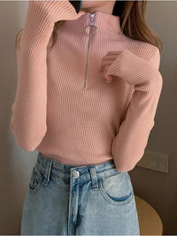 BellasShirt | Women's Turtleneck Sweater-Pink-One Size-State of Style