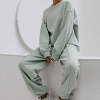 BellesPakje | Women's Oversized Loungewear Set-Light Green-S-State of Style