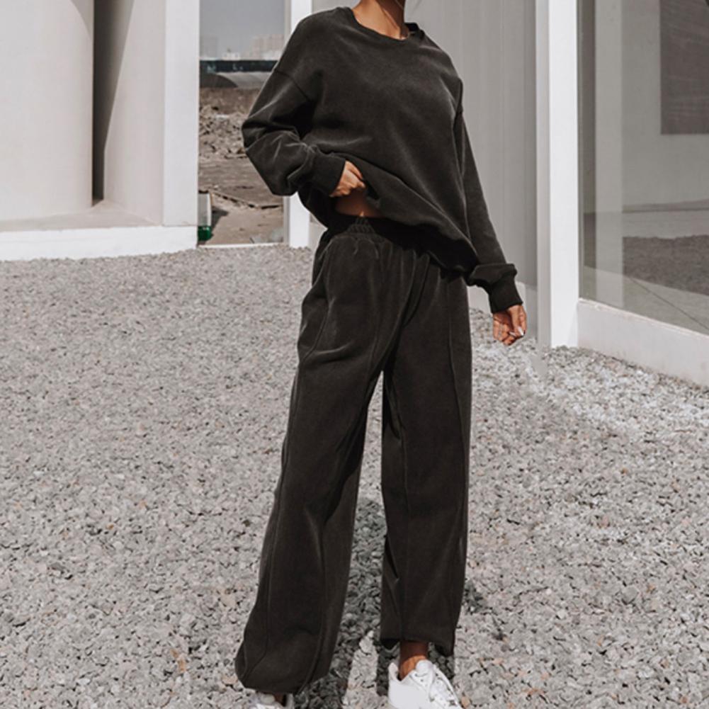 BellesPakje | Women's Oversized Loungewear Set-Light Green-S-State of Style