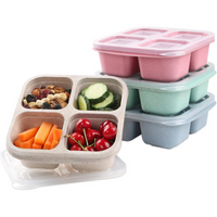 Bento-Style 4-Compartment Meal Prep Boxes (4-Pack) - Bento4You-State of Style