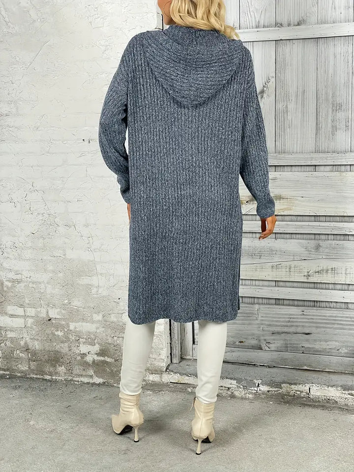Long women's knitted cardigan for autumn & winter – Elara