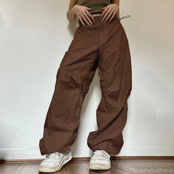 BiggiesPants | Women's Wide-Leg Trousers-Brown-S-State of Style
