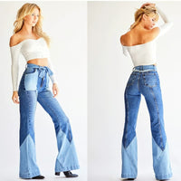 BigJeans | Women's Wide-Leg Jeans-Deep Blue-S-State of Style